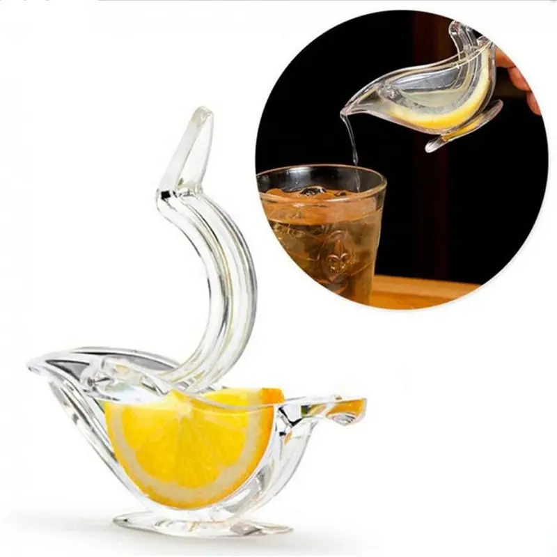 Manual Lemon Juicer Transparent Acrylic Elegance Bird Shape Slice