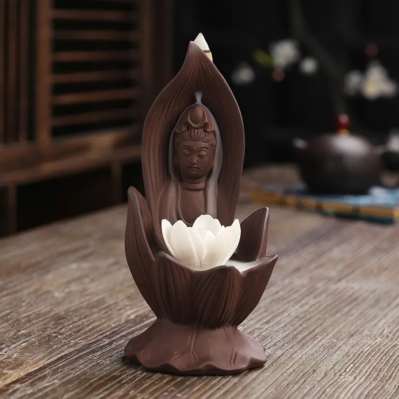 Zisha Lotus Guanyin Backflow Aromatherapy Oven Home
