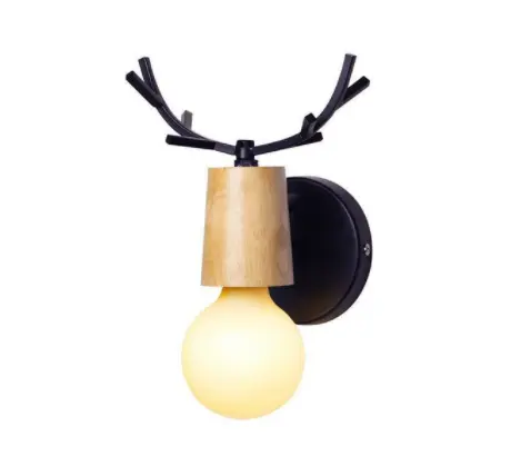 Antique Antler Log Wall Lamp, Modern Simple