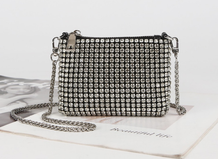 Title 2, Net Red Lipstick Rhinestone Bag Spring Summer N...