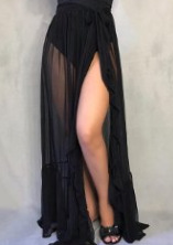 European and American mesh skirt beach sexy beach vacation sunscreen bikini outer cover Black - Shop at LoveMi