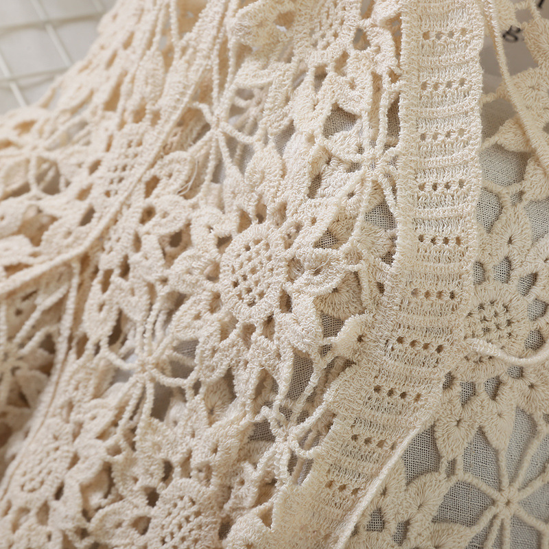 Summer Thin Cardigan Women'S Crochet Hollow Sweater Small Coat Vacation Sun Protection Shirt Short Shawl