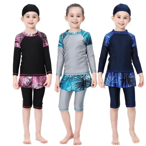 Swimsuit Conservative Dress with Long Sleeves