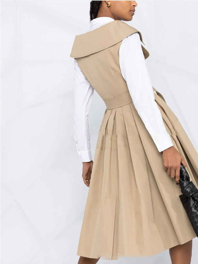 Lapel Double-Breasted Long Vest Dress, picture 6 of 6