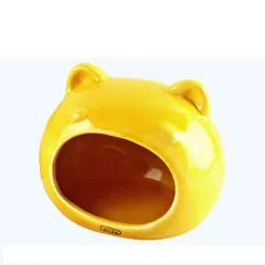 Sleeping SmallHouse Hamster House Sleeping Nest Ceramic Hest Squirrel House - Big Fat Yellow - View 1