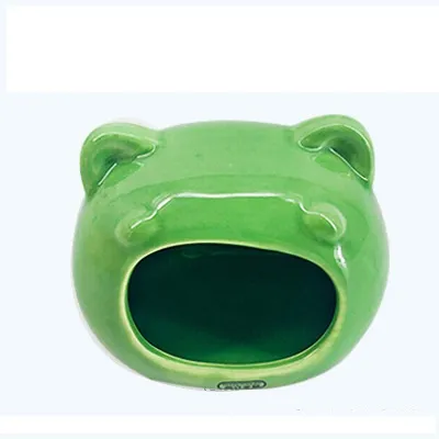 Sleeping SmallHouse Hamster House Sleeping Nest Ceramic Hest Squirrel House Big Fat Green - Shop at LoveMi