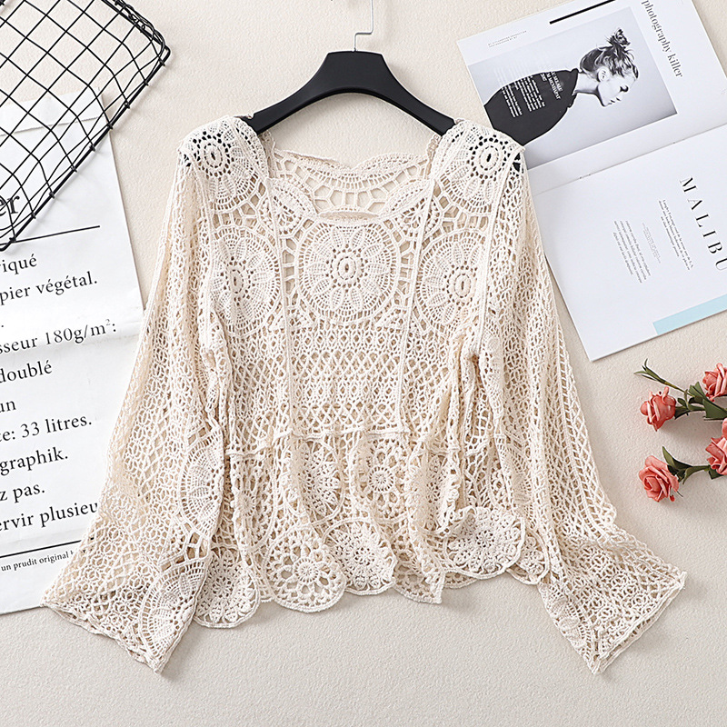 Women'S Cardigan Summer Thin Section Small  Korean Version Outside Air-Conditioned 