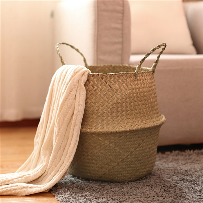 Woven Straw Flowerpot Basket, picture 2 of 7