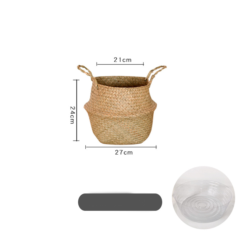 Woven Straw Flowerpot Basket, picture 5 of 7