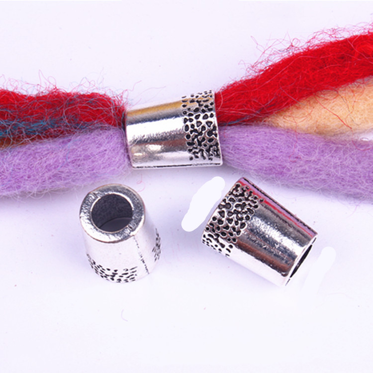 Wig Accessories Reggae Dirty Braid Decorative Beaded Headwear Braided Large Hole Beaded DIY Hair Accessories Retro Alloy Beads O - Shop at LoveMi