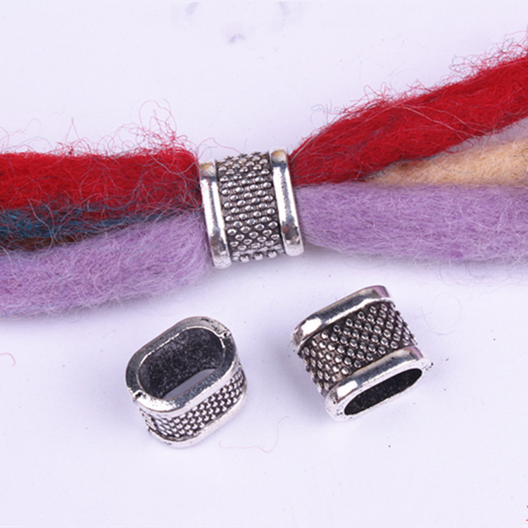 Wig Accessories Reggae Dirty Braid Decorative Beaded Headwear Braided Large Hole Beaded DIY Hair Accessories Retro Alloy Beads Q - Shop at LoveMi