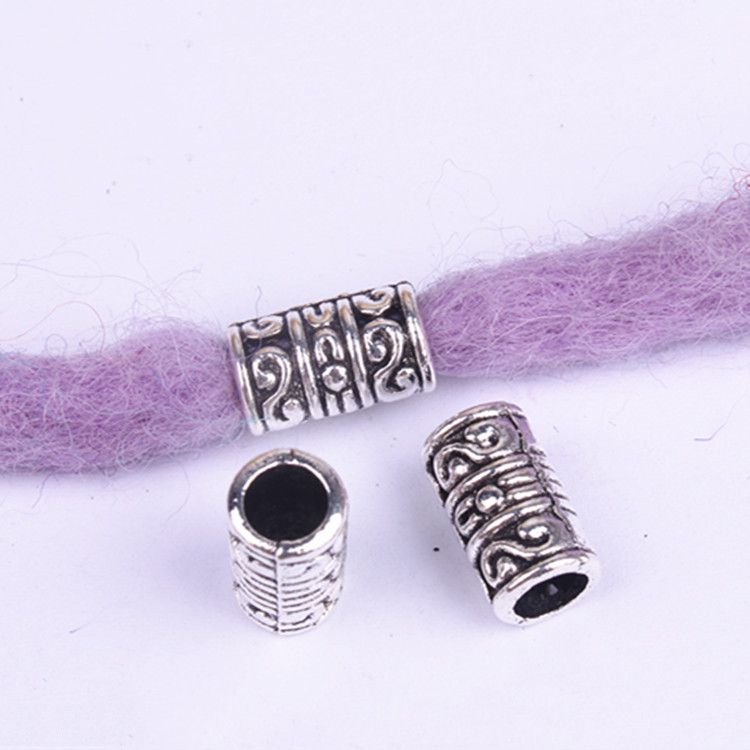 Wig Accessories Reggae Dirty Braid Decorative Beaded Headwear Braided Large Hole Beaded DIY Hair Accessories Retro Alloy Beads J - Shop at LoveMi