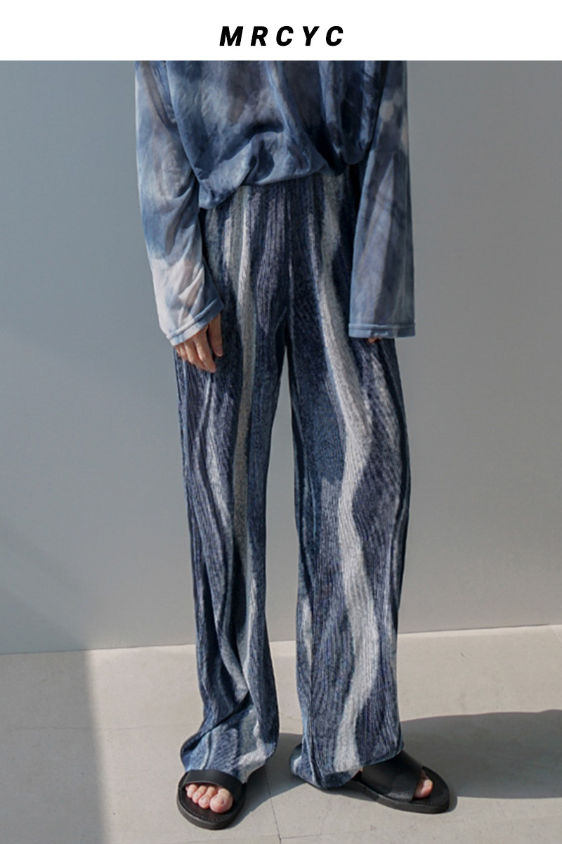 Straight Pants Drape Chic Loose Casual Trousers Korean Style Trendy Wide-Leg Pants Men