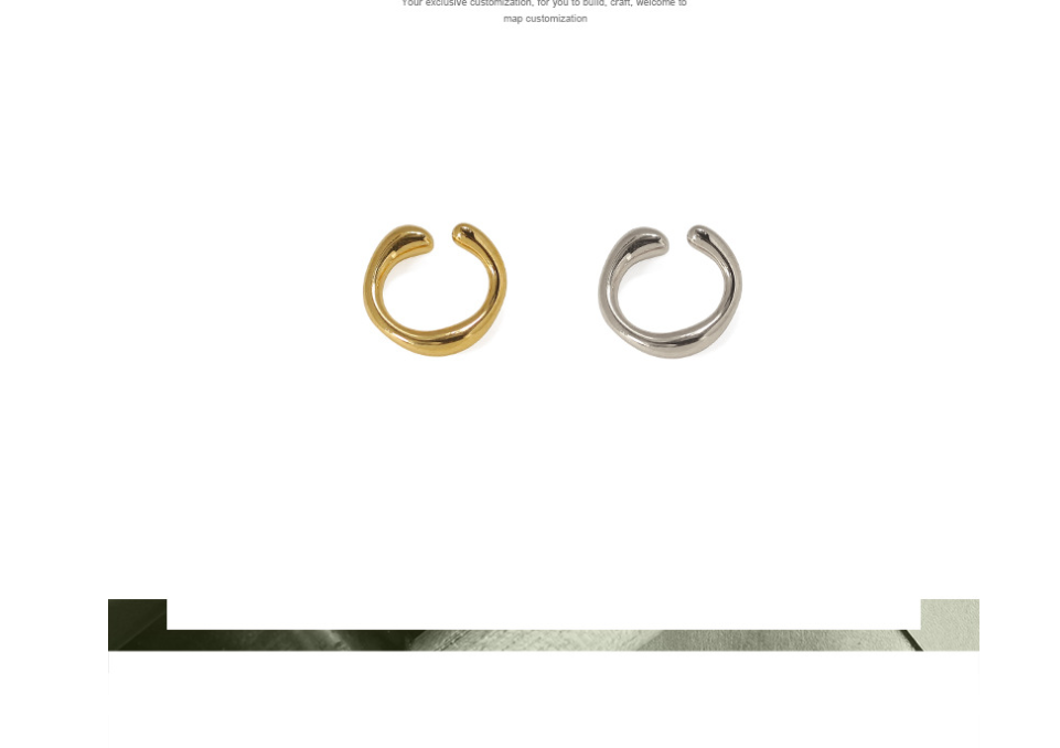 Gold Ear Clip With High Color Retention And Vacuum Plating