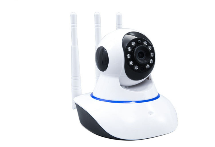 Intelligent Rotary Head Shaker Wifi Remote Wireless Network Three Antenna Camera Home Monitoring Hd Night Vision — foto 3