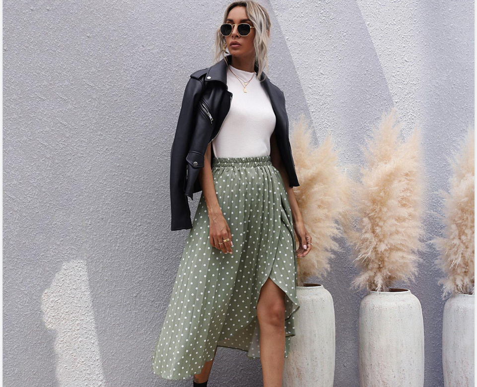 Spring Summer Chiffon Long Skirt Women