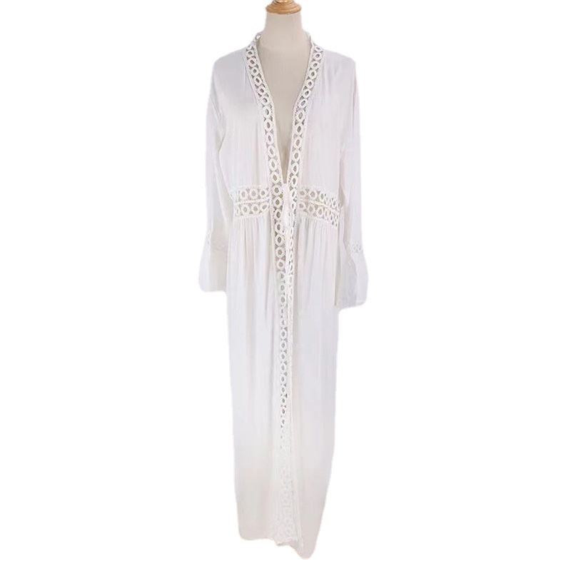 Spring Chiffon Shirt European And American Swimsuit Beach Coverall Holiday Sun Cardigan