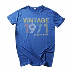 Letter Print Round Neck Short Sleeve T-Shirt Women's Large Size Loose - Blue - View 1