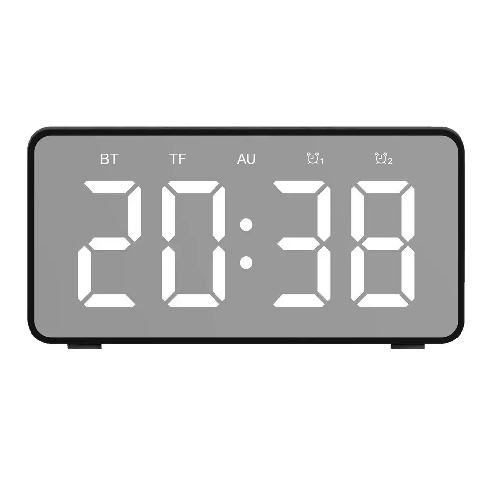 Wireless Charging Bluetooth Speaker Clock Led Alarm