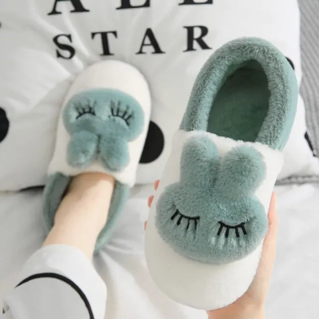 women Slides Cartoon Home Slippers Rabbit Slip Green - Shop at LoveMi