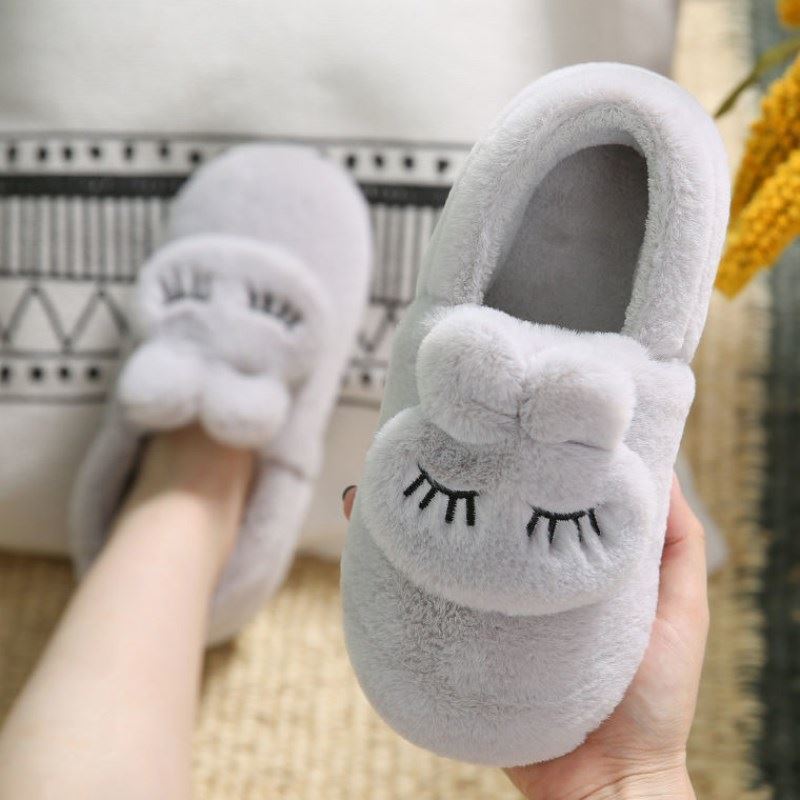 women Slides Cartoon Home Slippers Rabbit Slip Gray - Shop at LoveMi