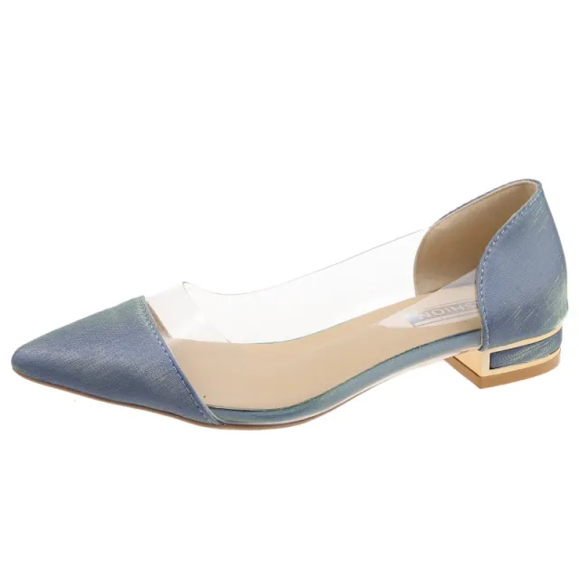Women'S All Match Low Heeled Shallow Shoes Blue - Shop at LoveMi