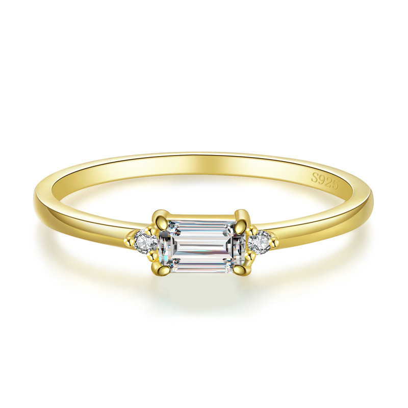 Sterling Silver Temperament Fashion Ring Female Inlaid Zirconium Wild Net Red Ring