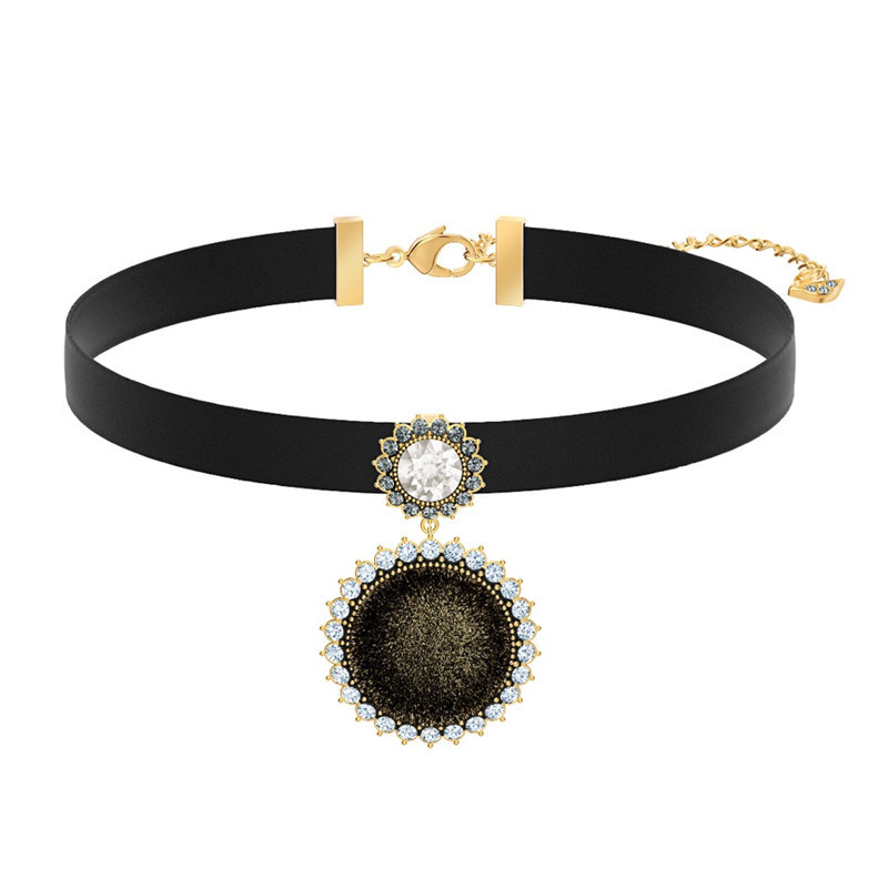 Shijia Black Sun Flower Earrings New Noble Temperament Earrings