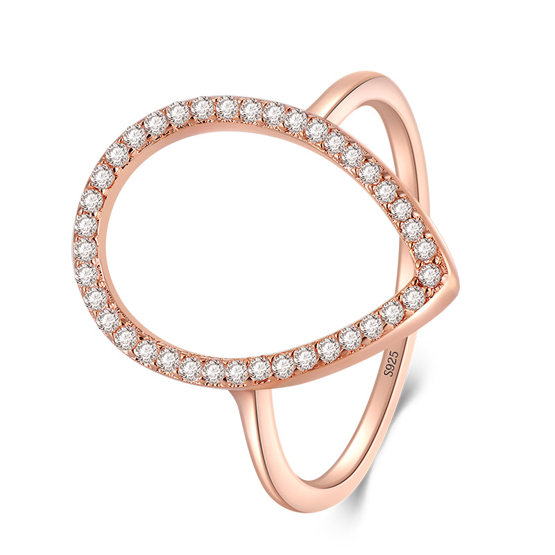 Drop-Shaped Ring Female European And American Net Red Atmospheric Index Finger Ring Jewelry