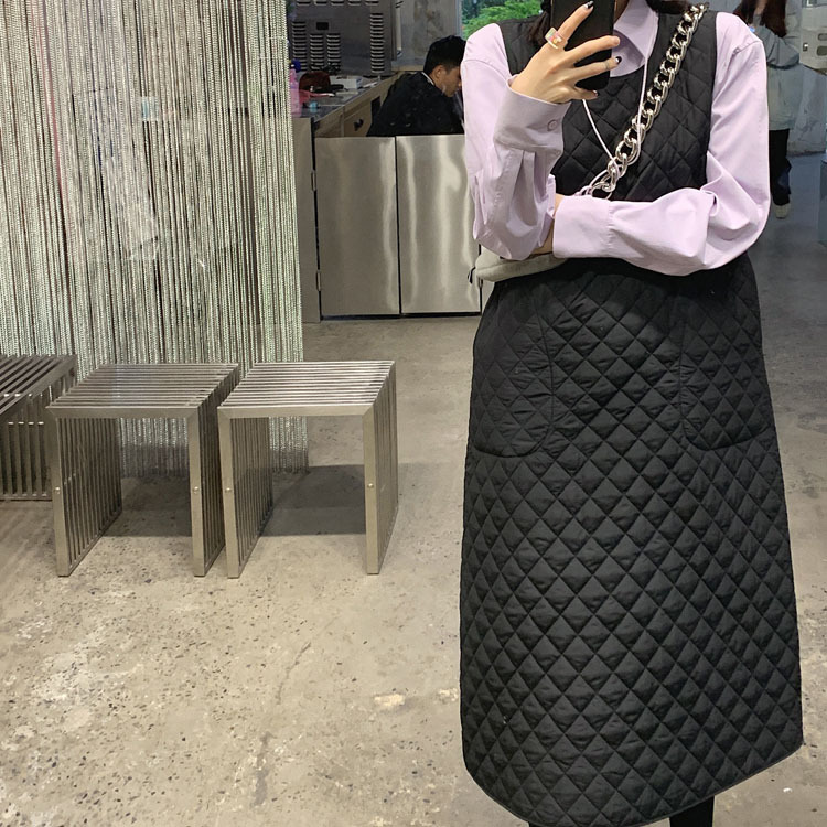 French Retro Diamond Temperament Long Skirt