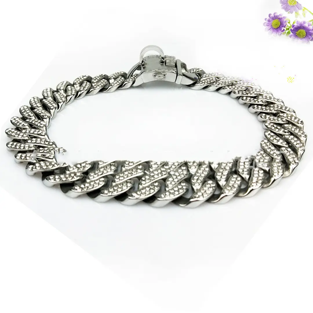 Casting Diamond Dog Chain Neck Ring Mirror