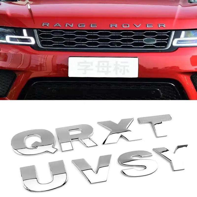 Large number car tail letter label, personality
