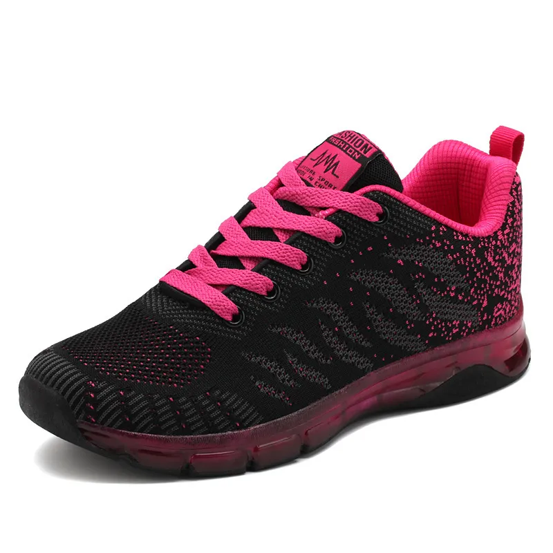 Air Cushion Sneakers Mesh Running Shoes - Red