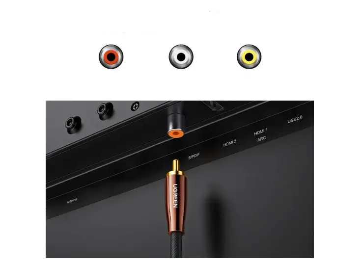 Green RCA Lotus Head Digital Coaxial Audio Cable Male-To-Revolution Wiring Cable 70684 AV155