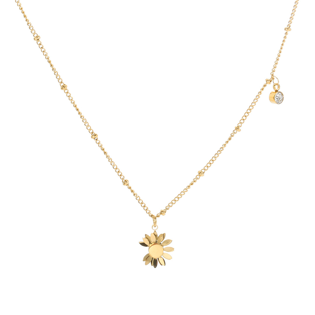 Daisy Titanium Steel Necklace Women Simple And Cute