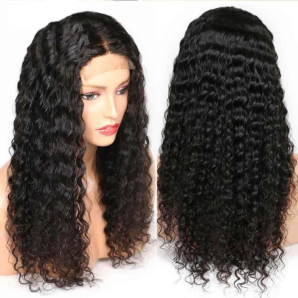 European And American Wig Female Front Lace Chemical Fiber Long Curly Hair Wig Set Black - Shop at LoveMi