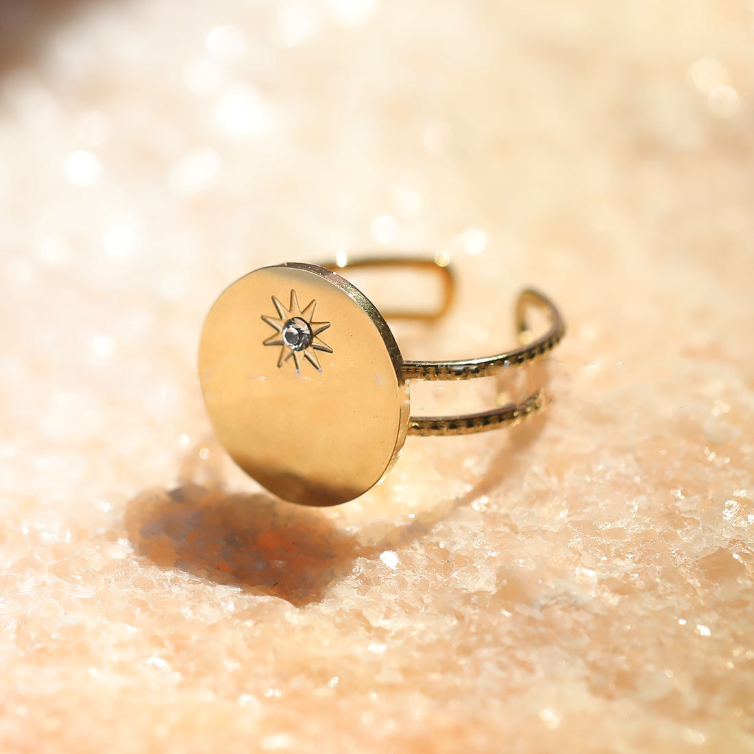 New Stainless Steel Ring Sun Ring
