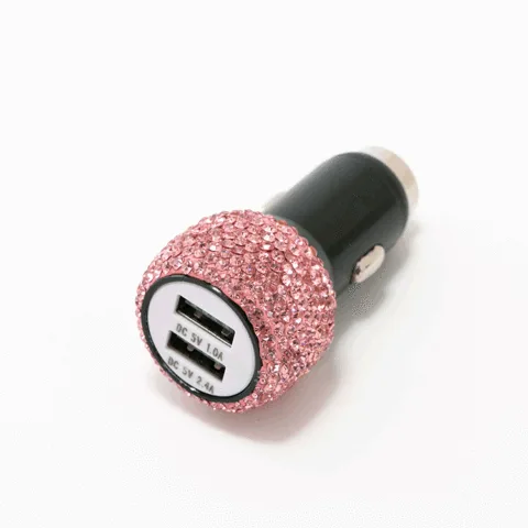 2.4A Dual Port Car Mobile Phone Charger with One