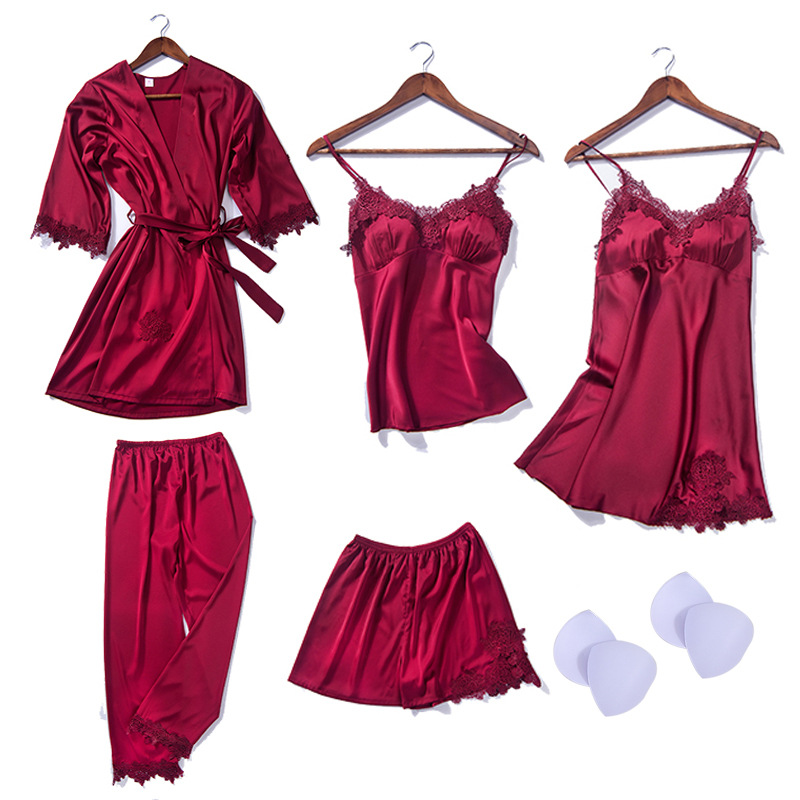 Title 3, Imitation Silk Pajamas With Chest Pad Hanging S...