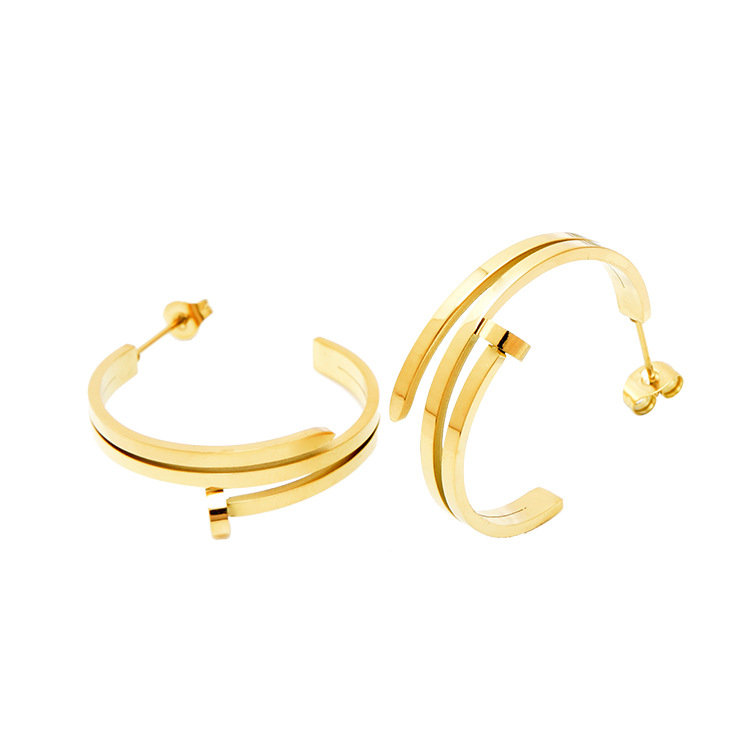 Exaggerated Trend Geometric Nail Earrings