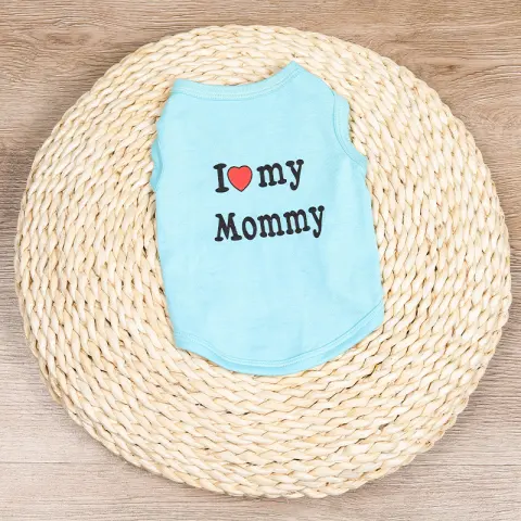 Love Mom Vest Summer Print Letters