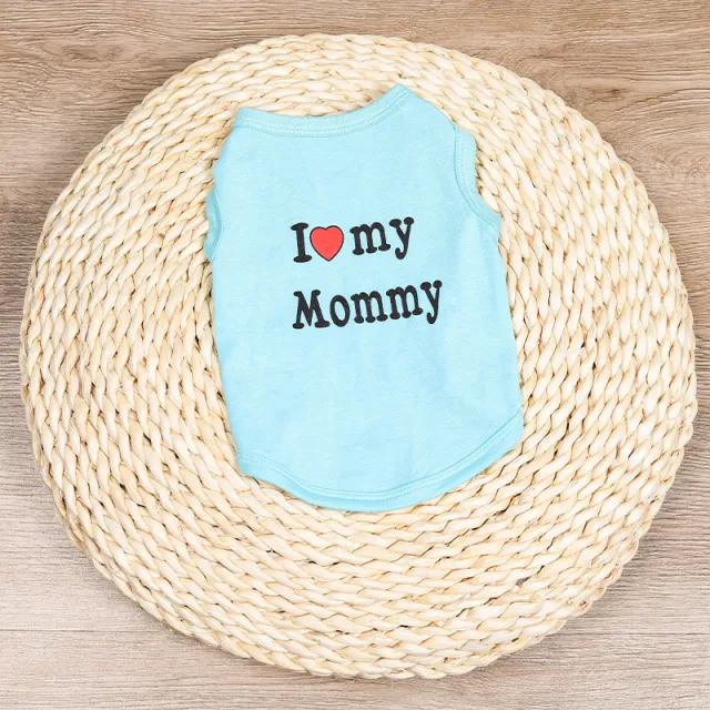Love Mom Vest Summer Print Letters Blue - Shop at LoveMi