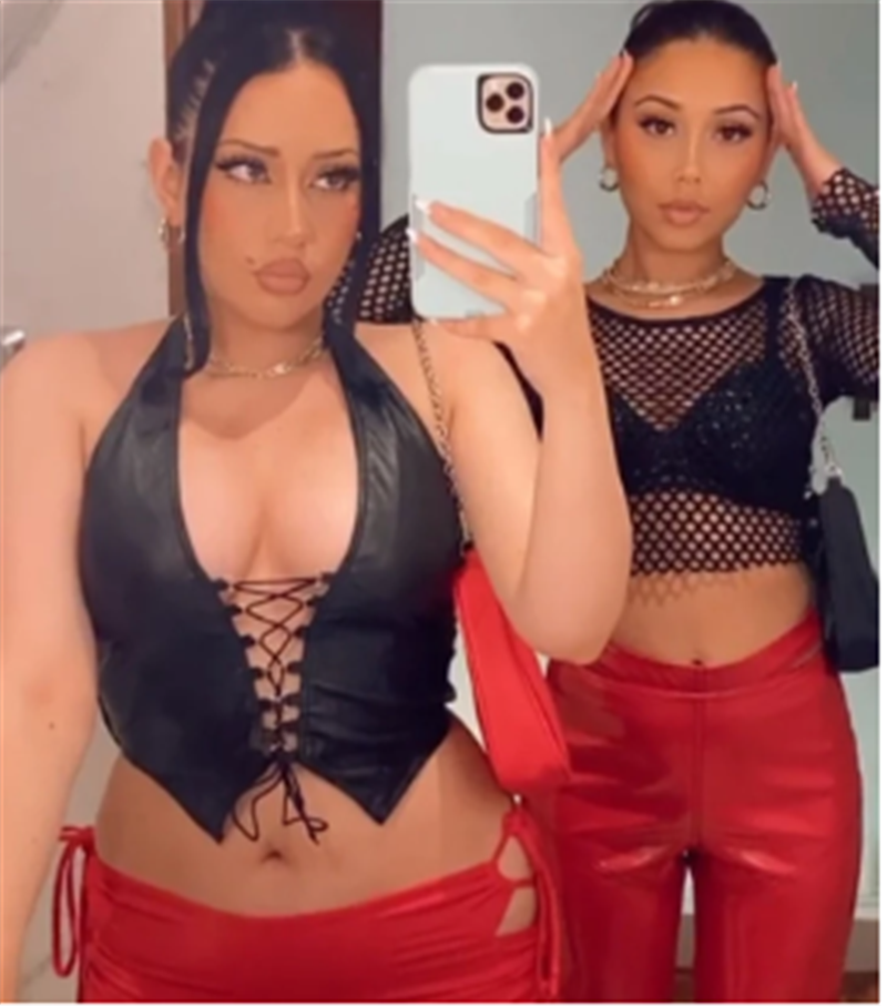 European And American Lace-up Deep V-neck Short Slim Camisole