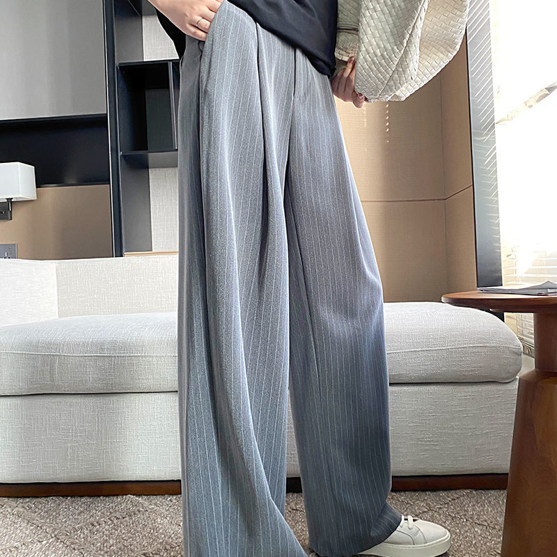 Title 5, Classic Vertical Stripes Suit Craft Loose High ...