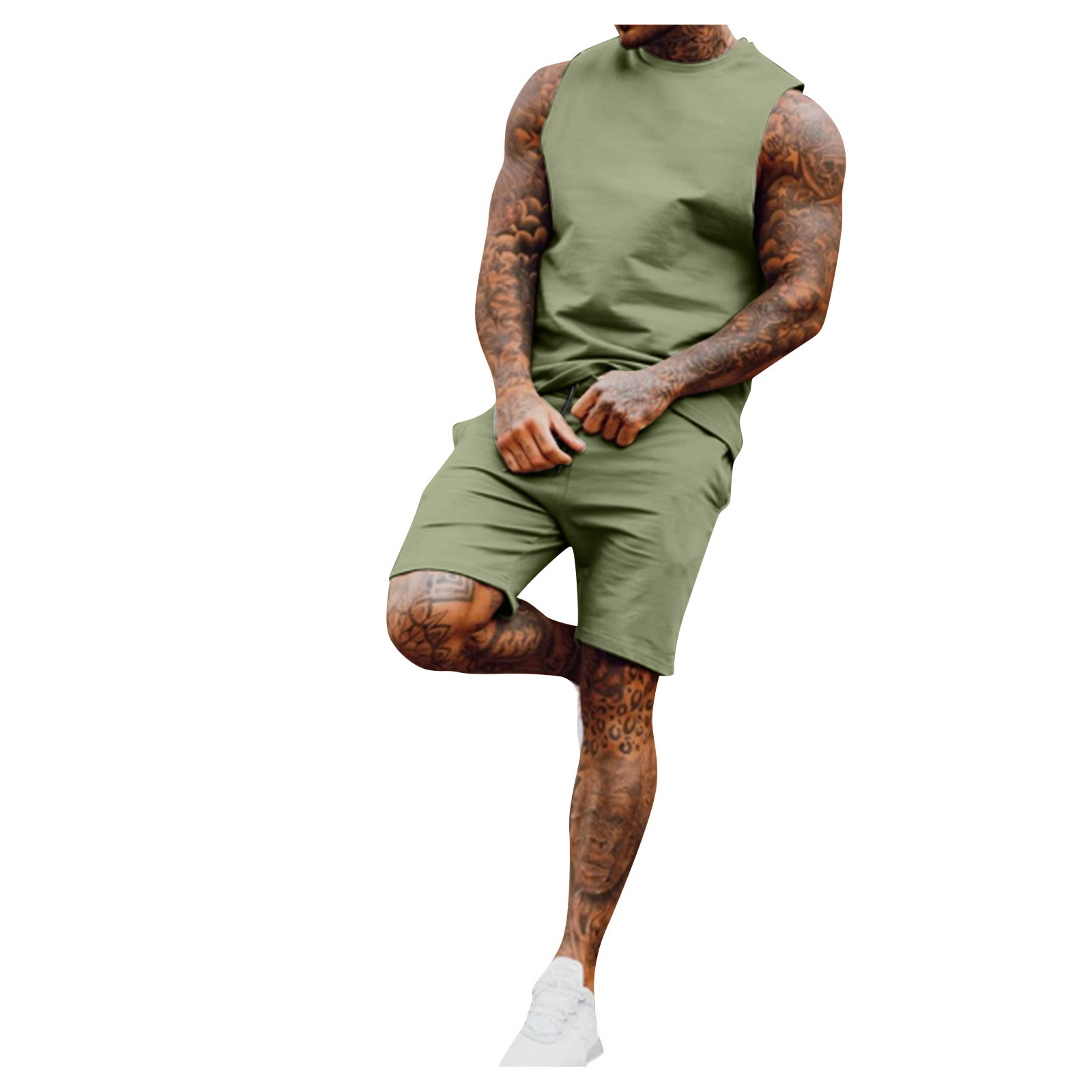 Casual Sports Suit Men's Sports Vest Five-point Pants Two-piece Suit