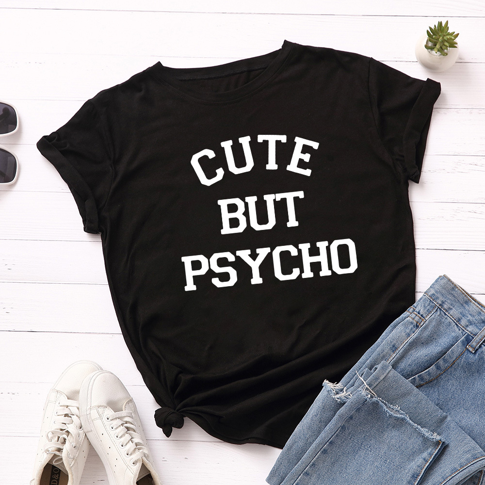 Title 2, T-shirt Gute mais Psycho pour femme