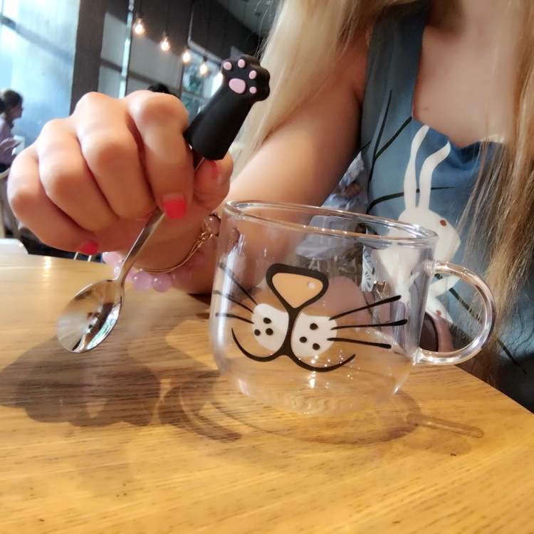 Printed Pattern Personality Couple Cup Holiday Funny Cat Beard Cup