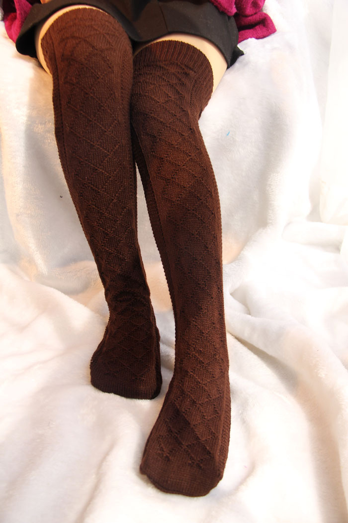 Title 2, Over The Knee Knitted Vintage Stockings