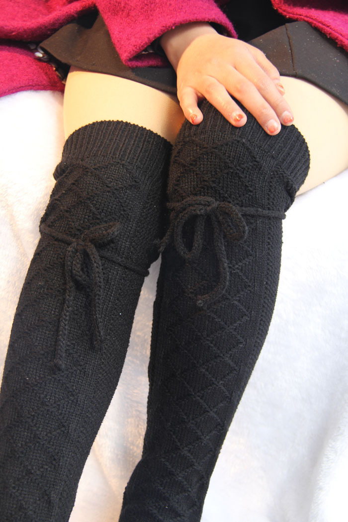 Title 7, Over The Knee Knitted Vintage Stockings