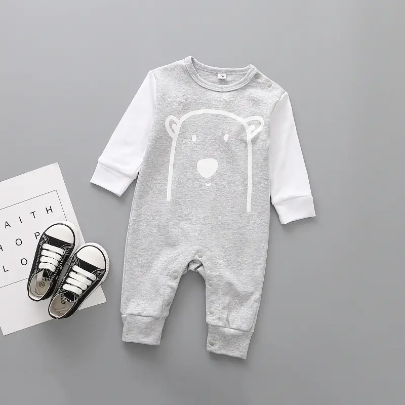 Cotton Cute Fox Long-sleeved Pure Jumpsuit